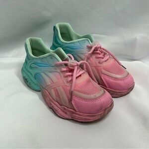 Vibrant Pink and Blue Kids Sneakers